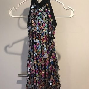 Black sparkly jazz costume.